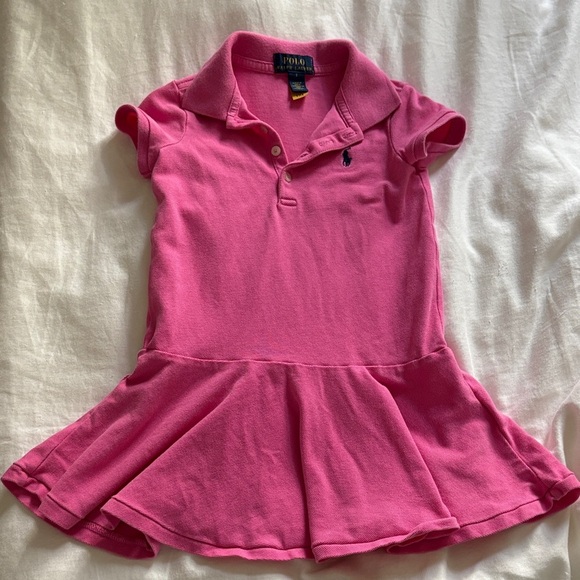 Polo by Ralph Lauren Kids Girls Pink Polo Dress 2 - Picture 2 of 4